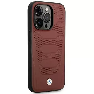 Etui na telefon BMW BMHMP14X22RPSR do Apple iPhone 14 Pro Max 6,7" burgundowy/burgundy Leather Seats Pattern MagSafe - Etui i futerały do telefonów - miniaturka - grafika 4