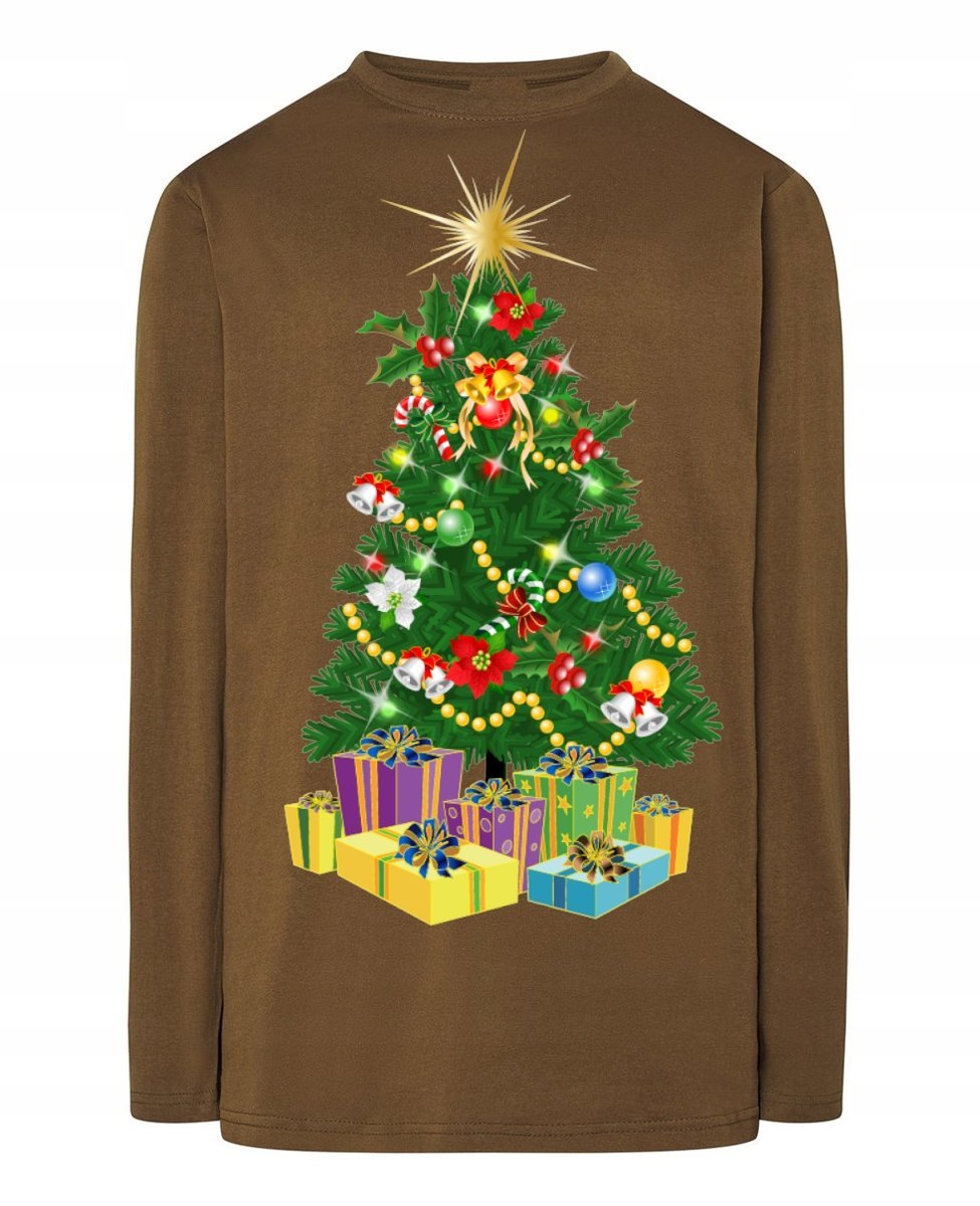 Longsleeve męski Świąteczna Choinka Boże Narodzenie r.XL