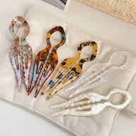 Ozdoby do włosów - TEMU 5 szt. Duże Eleganckie Akrylowe Spinki do Włosów - Antypoślizgowy Design Zębów, Stylowe Wsuwki dla Kobiet, Bezpiecznie Utrzymują i Kucyki, - miniaturka - grafika 1