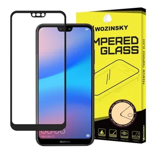 Huawei Wozinsky Wozinsky Wozinsky super wytrzymałe szkło hartowane Full Glue na cały ekran z ramką Case Friendly P20 Lite czarny - Szkła hartowane na telefon - miniaturka - grafika 2