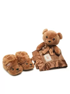 Buty dla chłopców - Ugg Kapcie Bixbee I Lovey Bear Stuffie 1130354I Brązowy - grafika 1