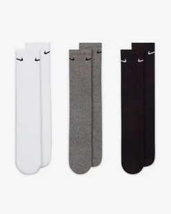 Skarpety długie NIKE Everyday Cotton Cushion 3 PAK sportowe - Skarpetki damskie - miniaturka - grafika 3