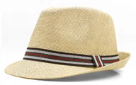 Czapki męskie - Letni kapelusz męski beżowy TRILBY 17 Pako Jeans - miniaturka - grafika 1