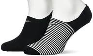Paski - Emporio Armani Opakowanie 2 pary skarpet dla kobiet, Czarny/czarny pasek, Small-Medium - miniaturka - grafika 1