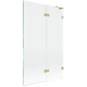 Parawany nawannowe - Mexen Lunar L parawan nawannowy 2-skrzydłowy prawy 110 x 150 cm, transparent, złoty szczotkowany - 897L-110-100-55-00-P - miniaturka - grafika 1