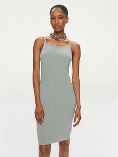 MICHAEL Michael Kors Sukienka dzianinowa MS482DMAFB Srebrny Slim Fit - Sukienki - miniaturka - grafika 1