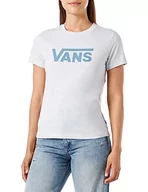 Koszulki i topy damskie - Vans Damska koszulka Drop V Ss Crew-b, Biały wrzos, M - miniaturka - grafika 1