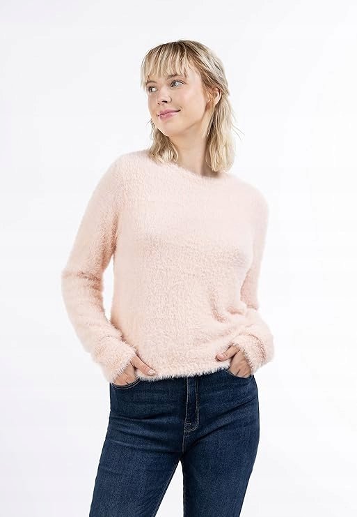 SOOKIE LUŹNY RÓŻOWY SWETER Z PUSZYSTEJ DZIANINY Z GOLFEM XL/XXL 6FA