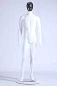 Manekiny wystawowe - AB+66 mężczyzna piękny abstrakcyjny biały matowy lakierowany manekin maska galwaniczna męska - miniaturka - grafika 1