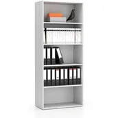 Regały biurowe - B2B Partner Regał biurowy wysoki LAYERS, 800 x 400 x 1905, biały 611474 - miniaturka - grafika 1