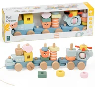 Układanki dla dzieci - CLASSIC WORLD Montessori Kolejka Ocean Drewniana Układanka - miniaturka - grafika 1