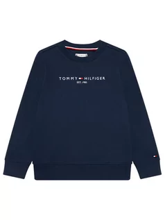 Bluzy dla chłopców - Tommy Hilfiger Bluza Essential Sweatshirt KS0KS00212 Granatowy Regular Fit - grafika 1