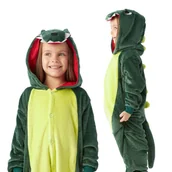 Stroje karnawałowe - Piżama Onesie Kigurumi Kostium Przebranie Dinozaur 135-145cm - miniaturka - grafika 1