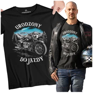 KOSZULKA MOTOCYKLOWA T-SHIRT MĘSKA MOTOR PREZENT DLA MOTOCYKLISTY PREMIUM - Koszulki męskie - miniaturka - grafika 1