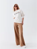 Bluzy damskie - Boss Bluza 50485251 Beżowy Oversize - miniaturka - grafika 1