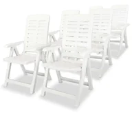 Fotele i krzesła ogrodowe - Zestaw białych krzeseł ogrodowych R5-L14 - miniaturka - grafika 1