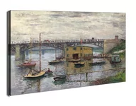 Obrazy i zdjęcia na płótnie - Bridge at Argenteuil on a Gray Day, Claude Monet - obraz na płótnie Wymiar do wyboru: 70x50 cm - miniaturka - grafika 1