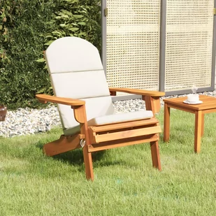 vidaXL Krzesło ogrodowe Adirondack z poduszkami, lite drewno akacjowe - Fotele i krzesła ogrodowe - miniaturka - grafika 1