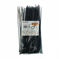 Inne mocowania - Opaska kablowa trytytka 2,5 x 160 nylon 66 czarna - 100 szt. - miniaturka - grafika 1