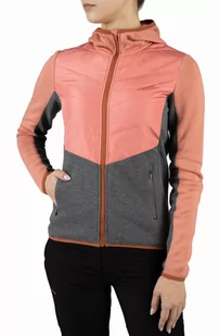 Kurtka damska bambusowo-bawełniana Viking Creek Hoodie 4008 jasnoróżowo-szary - Kurtki i kamizelki sportowe damskie - miniaturka - grafika 1