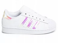 Sneakersy damskie - Adidas Uniseks - Dziecięce Superstar, Sneakersy, Biały, 28.5 EU - miniaturka - grafika 1