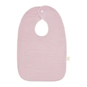 Śliniaki i fartuszki - Śliniaczek muślinowy classic - pudrowy róż - miniaturka - grafika 1