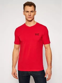 Koszulki męskie - Emporio Armani EA7 T-Shirt 8NPT53 PJM5Z 1451 Czerwony Regular Fit - grafika 1