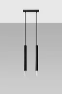 Lampy sufitowe - Sollux Lighting Lampa wisząca WEZYR 2 czarna - miniaturka - grafika 1