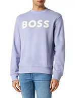 Bluzy męskie - BOSS Męska bluza Webasiccrew, Light/Pastel Purple538, S - miniaturka - grafika 1