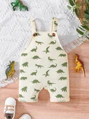 Kombinezony dla dzieci - Shein Dziecięcy Kremowy Kombinezon Klasyczny Wzór Zwierzęcy 68 Łub - miniaturka - grafika 1