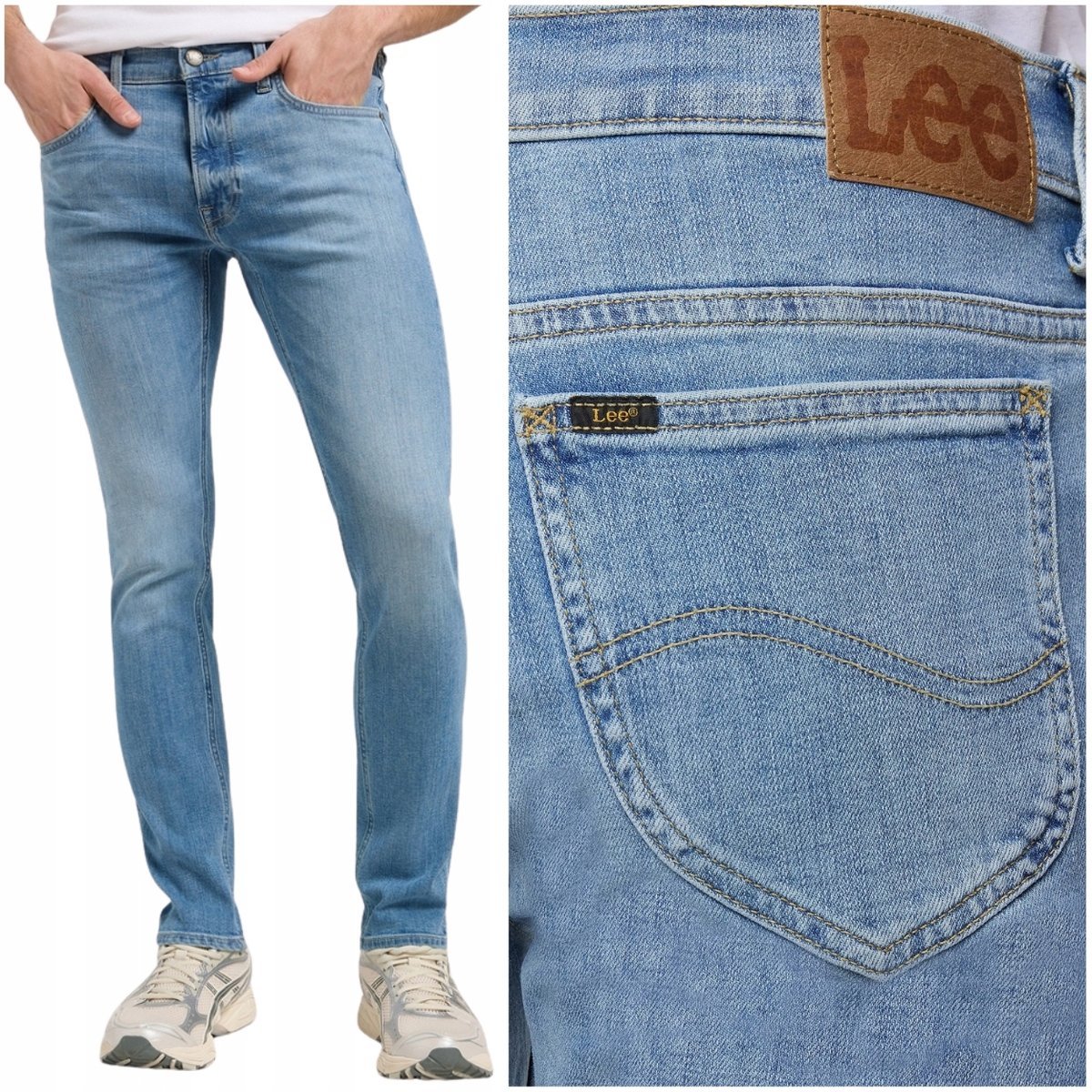 Lee LUKE slim Declaration letnie mocno zwężane spodnie jeansowe W30 L32