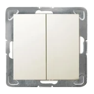 Wyłączniki światła i elektryczne - Wyłącznik krzyżowy podwójny IMPRESJA - ecru - miniaturka - grafika 1