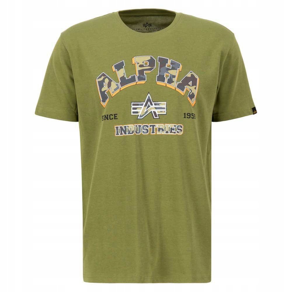 Alpha Industries T-shirt College Camo 146511 moss green [Rozmiar 3XL]