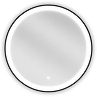 Lustra - Mexen Esso lustro łazienkowe podświetlane, okragłe 60 cm, LED 6000K, antypara, rama czarna - 9825-060-060-611-50 - miniaturka - grafika 1