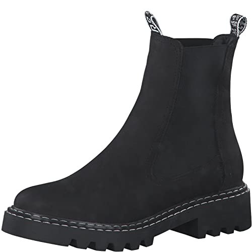 Tamaris Damskie sztyblety 1-25455-09, czarne NUBUC, 36 EU