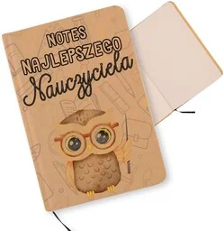 Prezent dla nauczyciela notes A6 z nadrukiem notesik gładki 100 kartek - Zestawy upominkowe - miniaturka - grafika 1