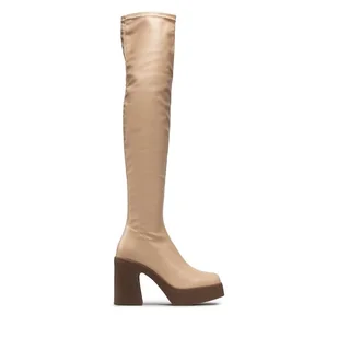 Muszkieterki DeeZee ZAL960638-2 Beżowy - Kozaki damskie - miniaturka - grafika 1