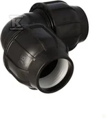 Łączniki, trójniki, kształtki - Kolano zaciskowe PP 90st. 90x90 PN10, do rur PE, kolor czarny - miniaturka - grafika 1