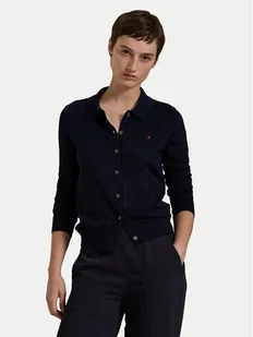 Polo Ralph Lauren Kardigan 211959285001 Granatowy Slim Fit - Swetry damskie - miniaturka - grafika 1