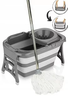 Składane wiaderko z mopem do czyszczenia 20L - Środki do podłóg i mebli - miniaturka - grafika 1