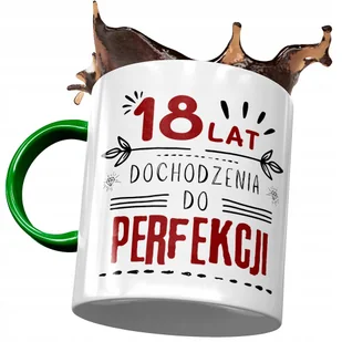 Kubek Zielony na Urodziny 18 18ste 18-ste Prezent z Nadrukiem ze Zdjęciem+ Opakowanie na prezent (wzór 01) - Kubki - miniaturka - grafika 1