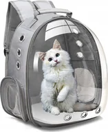 Transportery dla kotów - Korbi TRANSPORTER PLECAK TORBA DLA KOTA PSA KRÓLIKA WODOODPORNY PRZEZROCZYSTY GR - miniaturka - grafika 1