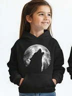 Bluzy dla dziewczynek - Bluza z wilkiem dla dziewczynki - miniaturka - grafika 1