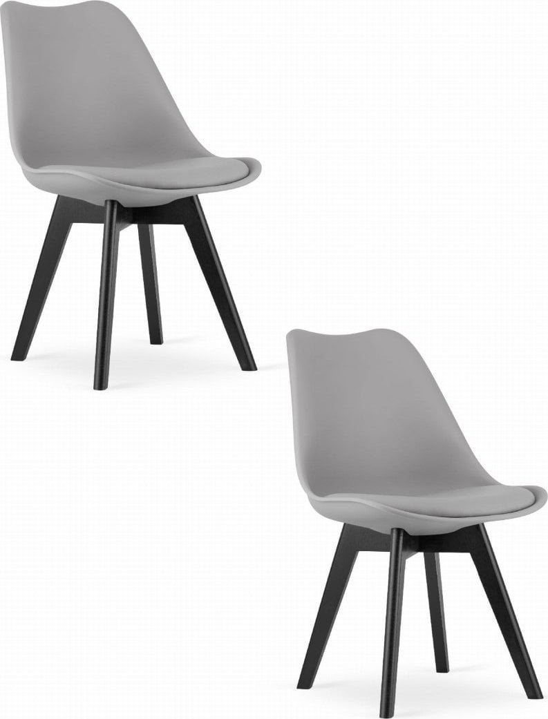 Leobert Krzesło MARK - szare / nogi czarne x 2