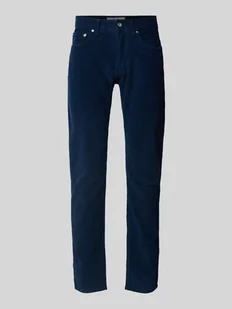 Spodnie sztruksowe o kroju tapered fit model ‘Lyon’ - Spodnie męskie - miniaturka - grafika 1