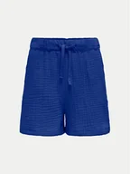 Spodenki damskie - Kids ONLY Szorty materiałowe Thyra 15293680 Niebieski Regular Fit - miniaturka - grafika 1