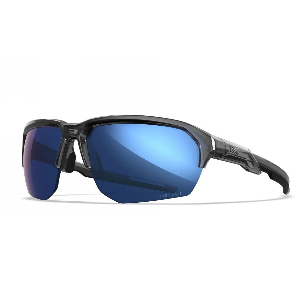 Okulary Taktyczne Wiley X JAKL Captivate Polarized Blue Mirror / Gloss Crystal Grey Frame