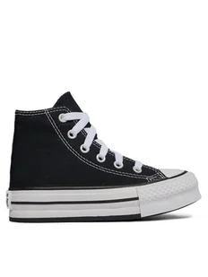 Converse Trampki Chuck Taylor All Star Lift Platform High Top Little Kids 372859C Czarny - Buty dla dziewczynek - miniaturka - grafika 1