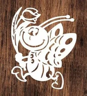 Zabawki kreatywne - Motylek z tulipanem - wycinanka z kartonu - miniaturka - grafika 1