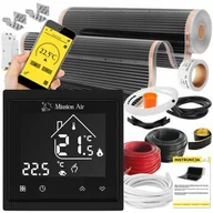 Ogrzewanie podłogowe - Folia grzewcza na podczerwień MISSION AIR Black Silver PTC 160W/m² (22mb x 100cm) + regulator Libra Czarny WiFi - miniaturka - grafika 1
